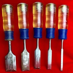 Vintage Sears Craftsman 5 Piece Wood Chisel Set